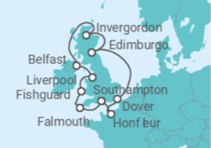 Itinerario del Crucero Lagos y las tierras altas de Escocia - Silversea