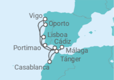 Itinerario del Crucero El arte emotivo de Portugal, Marruecos y España - Silversea