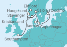 Itinerario del Crucero Encanto nórdico - Silversea