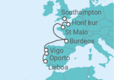 Itinerario del Crucero Regiones vinícolas de Europa - Silversea