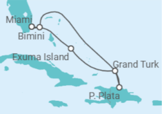 Itinerario del Crucero Bahamas - Silversea