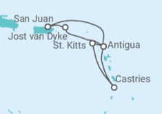 Itinerario del Crucero Unas navidades con sabor caribeño - Silversea