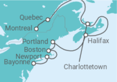 Itinerario del Crucero Canadá, Estados Unidos (EE.UU.) - Silversea