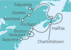 Itinerario del Crucero Estados Unidos (EE.UU.), Canadá - Silversea