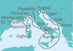 Itinerario del Crucero Historia romana y sabores cítricos del sur - Silversea