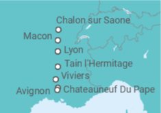 Itinerario del Crucero Francia - Riverside