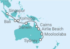Itinerario del Crucero Australia - Silversea