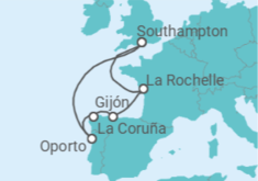 Itinerario del Crucero Portugal, España - Cunard