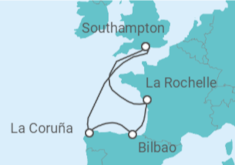 Itinerario del Crucero Francia, España - MSC Cruceros
