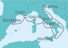 Itinerario del Crucero Francia, Italia - Royal Caribbean