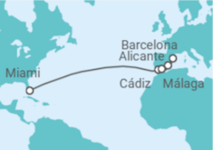 Itinerario del Crucero  Transatlántico - Royal Caribbean