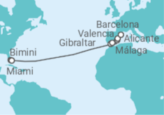 Itinerario del Crucero España y Gibraltar Transatlántico - Royal Caribbean