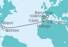 Itinerario del Crucero España y Marruecos Transatlántico - Royal Caribbean