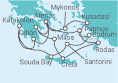 Itinerario del Crucero Una auténtica odisea por el Egeo - Silversea