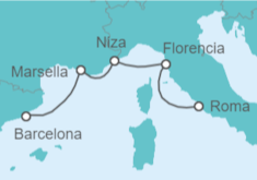 Itinerario del Crucero Italia, Francia, España - Azamara