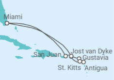 Itinerario del Crucero Las famosas 365 playas de San Cristóbal - Silversea