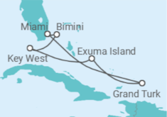 Itinerario del Crucero Las espectaculares Bahamas - Silversea