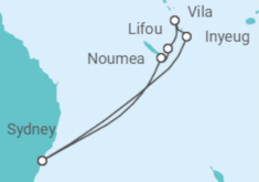 Itinerario del Crucero Vanuatu, Nueva Caledonia - Carnival Cruise Line