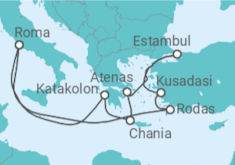 Itinerario del Crucero Estambul e Islas Griegas - Cunard