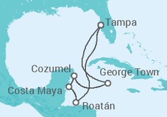 Itinerario del Crucero Honduras, México, Islas Caimán - Royal Caribbean
