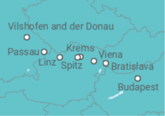 Itinerario del Crucero Magna a orillas del Danubio - AmaWaterways