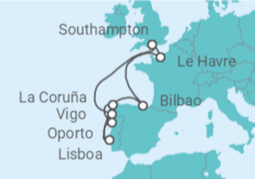 Itinerario del Crucero España, Portugal, Francia - Celebrity Cruises