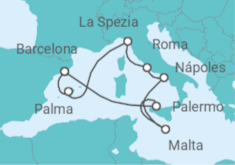 Itinerario del Crucero España, Italia, Malta - Celebrity Cruises