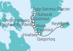 Itinerario del Crucero Impresionantes vistas del paisaje de Groenlandia - Silversea