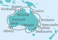 Itinerario del Crucero Recorriendo Australia - Princess Cruises