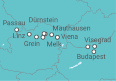 Itinerario del Crucero Tesoros del Danubio - Riverside