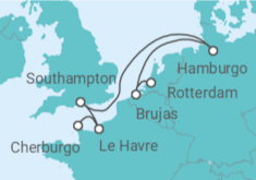 Itinerario del Crucero Reino Unido, Alemania, Bélgica - MSC Cruceros