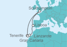 Itinerario del Crucero Islas Canarias - Cunard