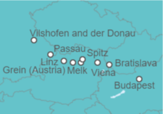 Itinerario del Crucero Magna a orillas del Danubio - AmaWaterways