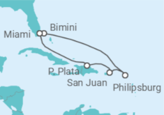 Itinerario del Crucero Vacaciones en el Caribe Oriental y Bimini - Virgin Voyages