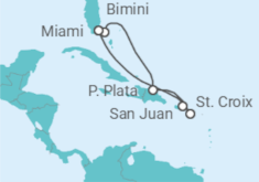 Itinerario del Crucero Antillas Orientales del Caribe - Virgin Voyages