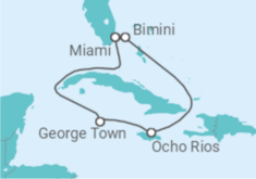 Itinerario del Crucero Caribe Occidental y Club de Playa Bimini - Virgin Voyages