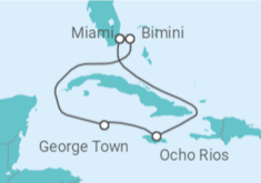 Itinerario del Crucero Caribe Occidental y Club de Playa Bimini - Virgin Voyages