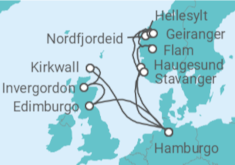 Itinerario del Crucero Noruega, Alemania y Reino Unido - Costa Cruceros