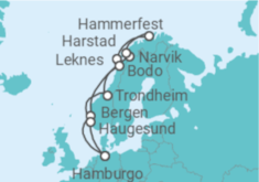 Itinerario del Crucero Descubriendo la Aurora Boreal - Costa Cruceros