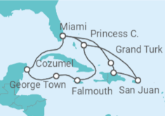 Itinerario del Crucero Vacaciones de aventura en el Caribe oriental/occidental - Princess Cruises