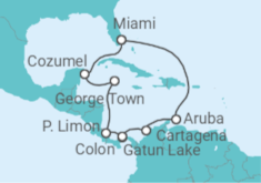 Itinerario del Crucero Canal de Panamá con Costa Rica y el Caribe - Princess Cruises