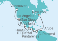 Itinerario del Crucero Canal de Panamá y Costa del Pacífico - Princess Cruises