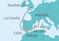 Itinerario del Crucero España - MSC Cruceros