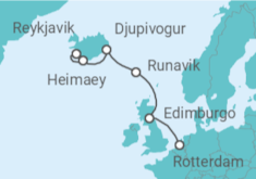 Itinerario del Crucero Islandia, Reino Unido - Holland America Line