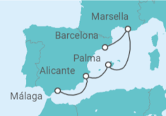 Itinerario del Crucero España, Francia - MSC Cruceros