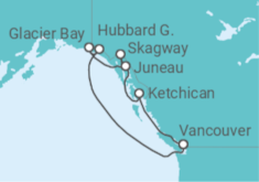 Itinerario del Crucero Alaska - Pasaje Interior - Princess Cruises