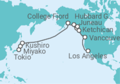 Itinerario del Crucero Cruce de Alaska y el Pacífico Norte - Princess Cruises