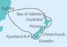 Itinerario del Crucero Nueva Zelanda - Princess Cruises