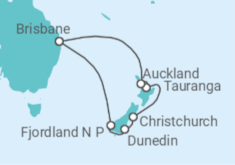 Itinerario del Crucero Vacaciones en Nueva Zelanda - Princess Cruises