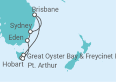 Itinerario del Crucero Tasmania - Princess Cruises